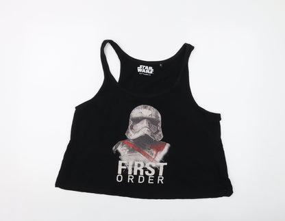 Preloved Satar Wars Womens Black Cotton Basic Tank Size XL Round Neck - Front