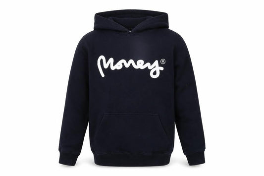 Money Boys Blue Cotton Pullover Hoodie Size 12-13 Years Pullover