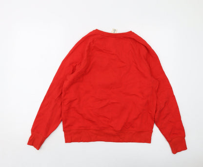 Preloved Disney Womens Red Cotton Pullover Sweatshirt Size S Pullover - Mickey Mouse - Back
