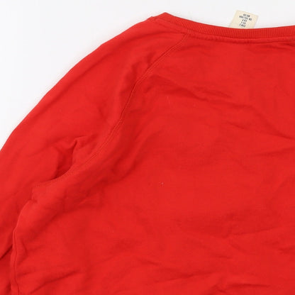 Preloved Disney Womens Red Cotton Pullover Sweatshirt Size S Pullover - Mickey Mouse - Label
