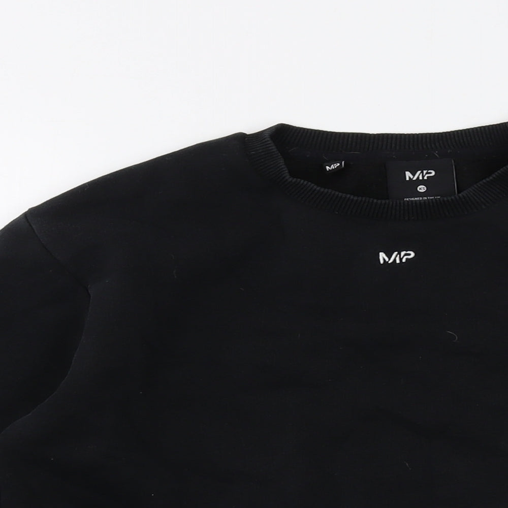 MP Womens Black Cotton Pullover Sweatshirt Size XS Pullover