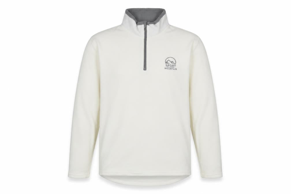 Atlas Mens White Polyester Pullover Sweatshirt Size L