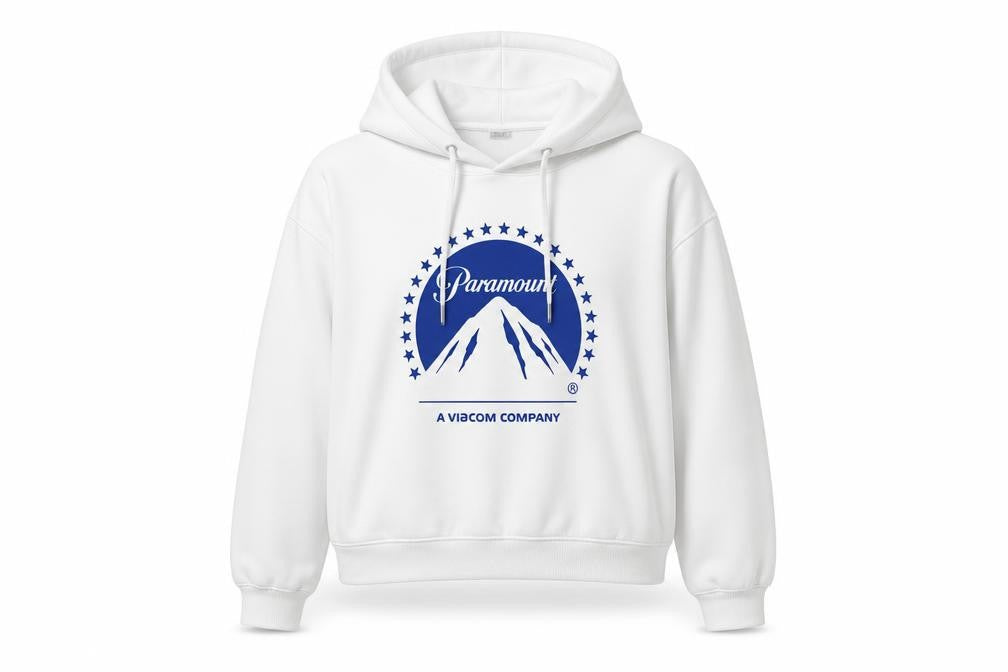 Paramount Womens White Cotton Pullover Hoodie Size L Pullover