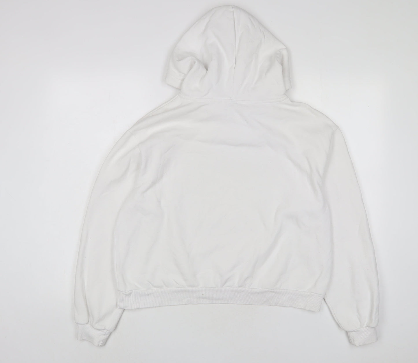 Paramount Womens White Cotton Pullover Hoodie Size L Pullover