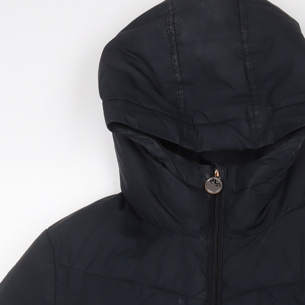 Rohnisch Womens Black Puffer Jacket Coat Size L Zip
