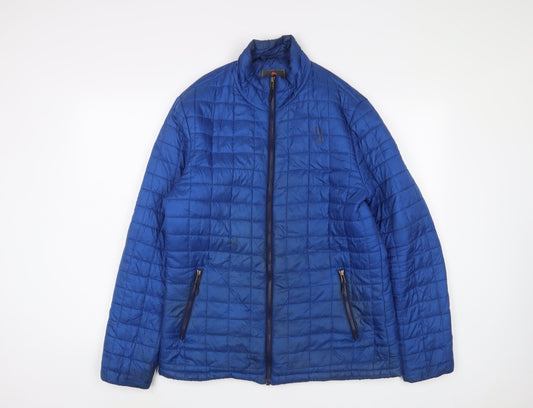 Ozark Trail Mens Blue Puffer Jacket Jacket Size M Zip