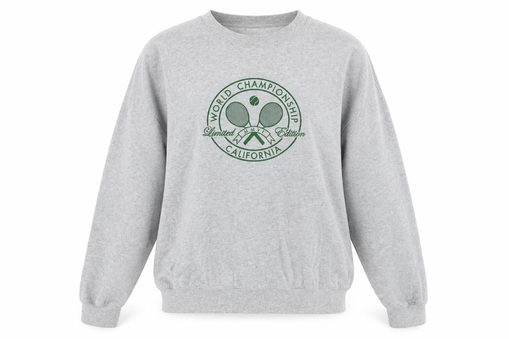 Spotted Womens Grey Cotton Pullover Sweatshirt Size L Pullover - World Champion California