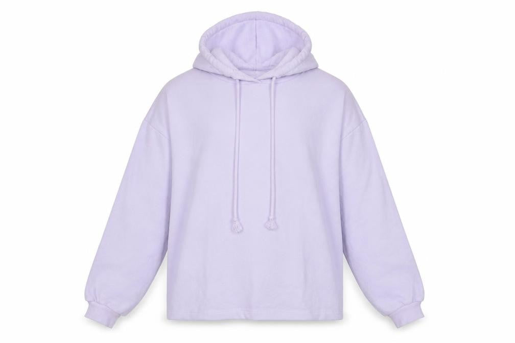 Pieces Womens Purple Cotton Pullover Hoodie Size L Pullover