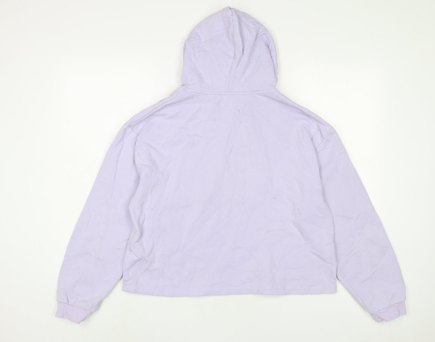 Pieces Womens Purple Cotton Pullover Hoodie Size L Pullover