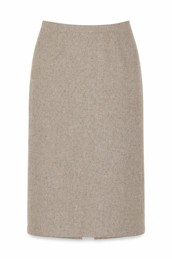 Reference Womens Brown Wool A-Line Skirt Size 12 Zip