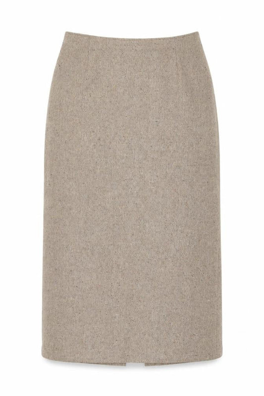 Reference Womens Brown Wool A-Line Skirt Size 12 Zip