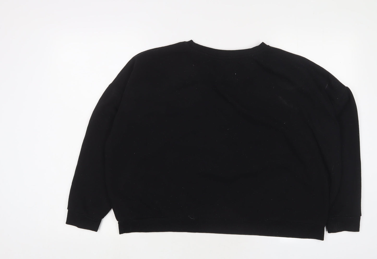 Stranger Things Womens Black Cotton Pullover Sweatshirt Size L Pullover