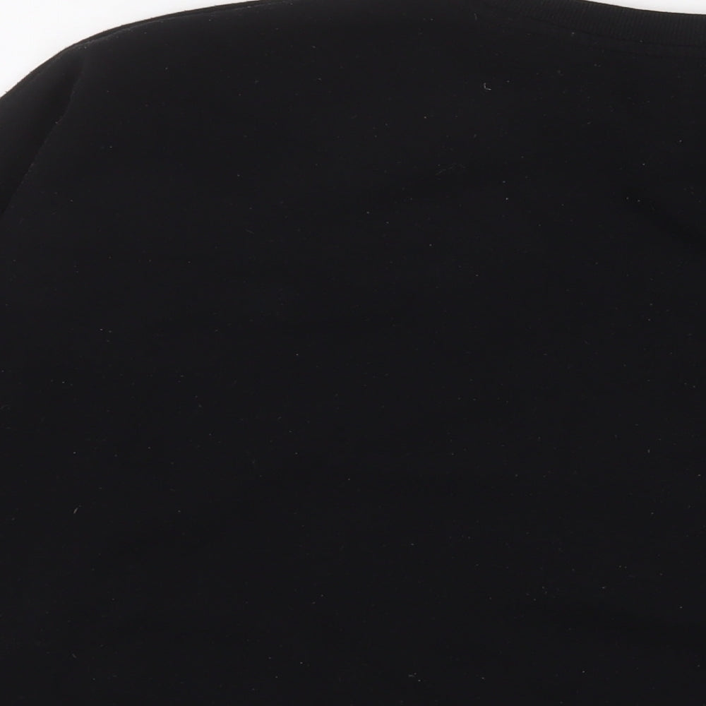 Stranger Things Womens Black Cotton Pullover Sweatshirt Size L Pullover