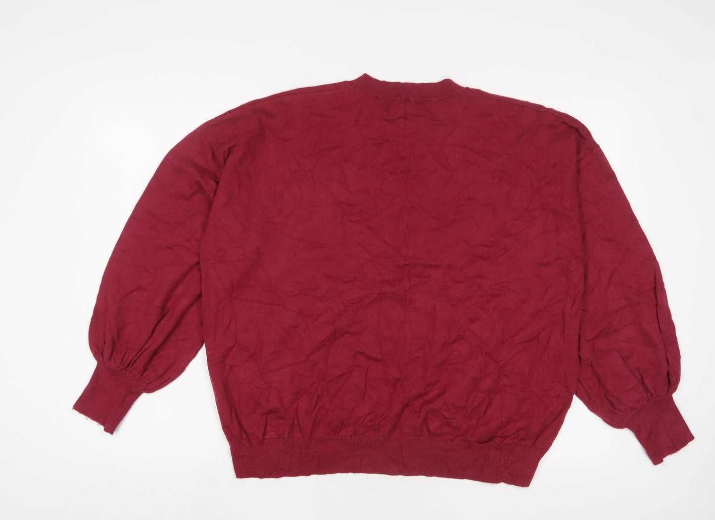 Replay Womens Purple Round Neck Viscose Pullover Jumper Size M