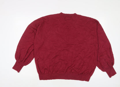Replay Womens Purple Round Neck Viscose Pullover Jumper Size M