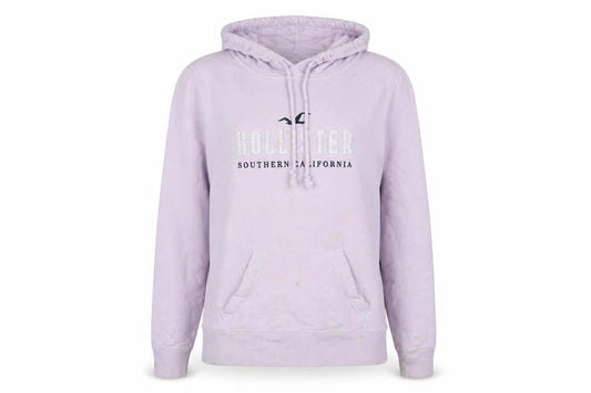 Hollister Womens Purple Cotton Pullover Hoodie Size S Pullover - Logo, Embroidered