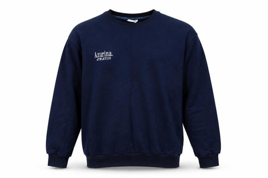 Azurina Athletics Mens Blue Polyester Pullover Sweatshirt Size L - Logo