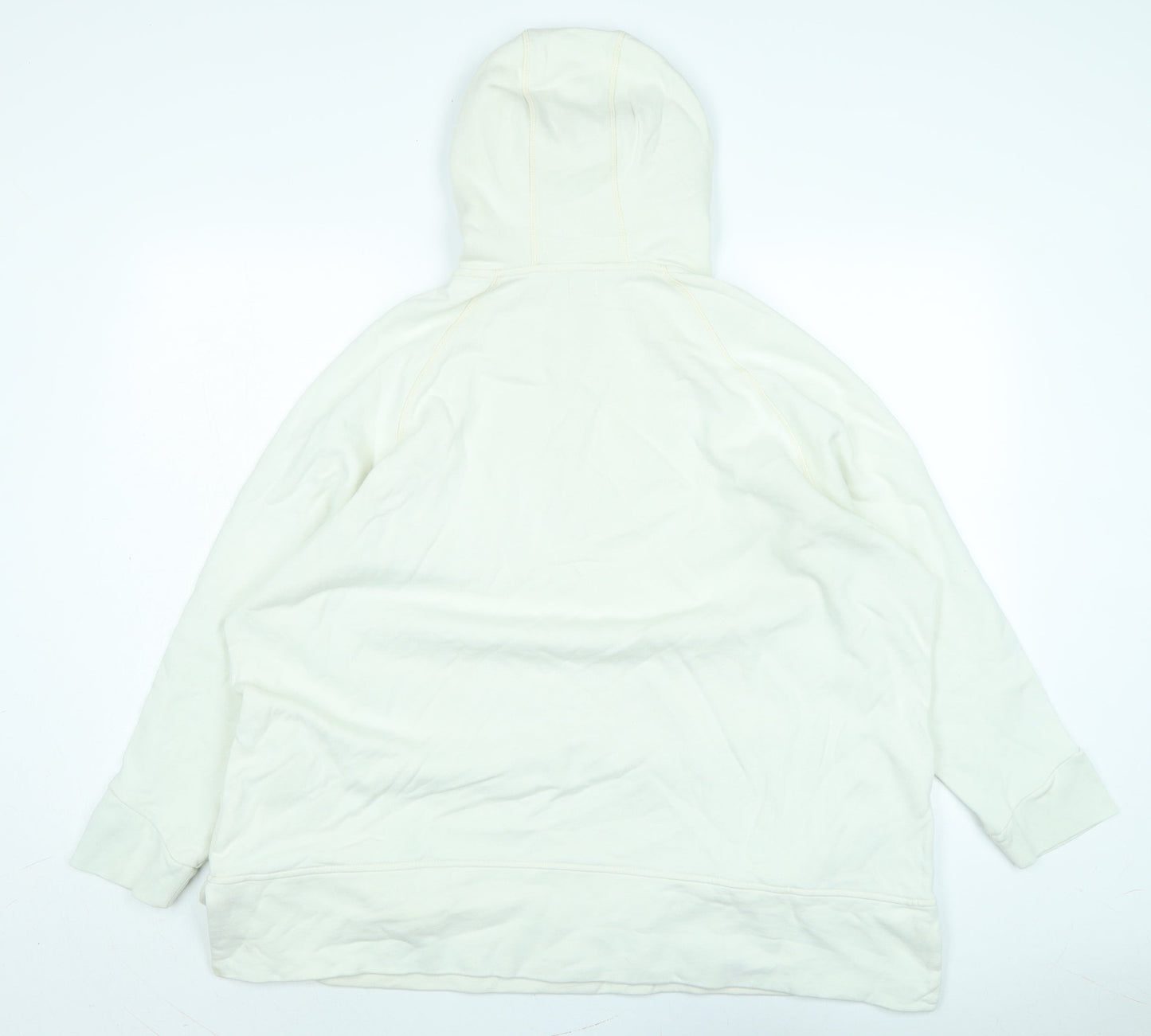 kin Womens Ivory Polyester Pullover Hoodie Size XL - Logo