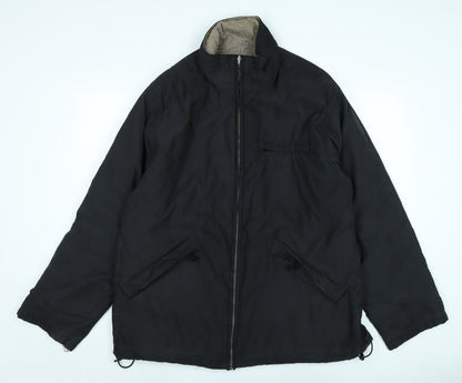 Chaps Womens Black Jacket Coat Size 36 Zip - Logo