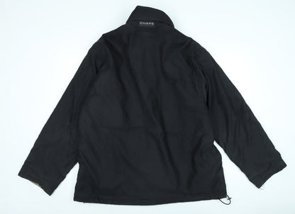 Chaps Womens Black Jacket Coat Size 36 Zip - Logo