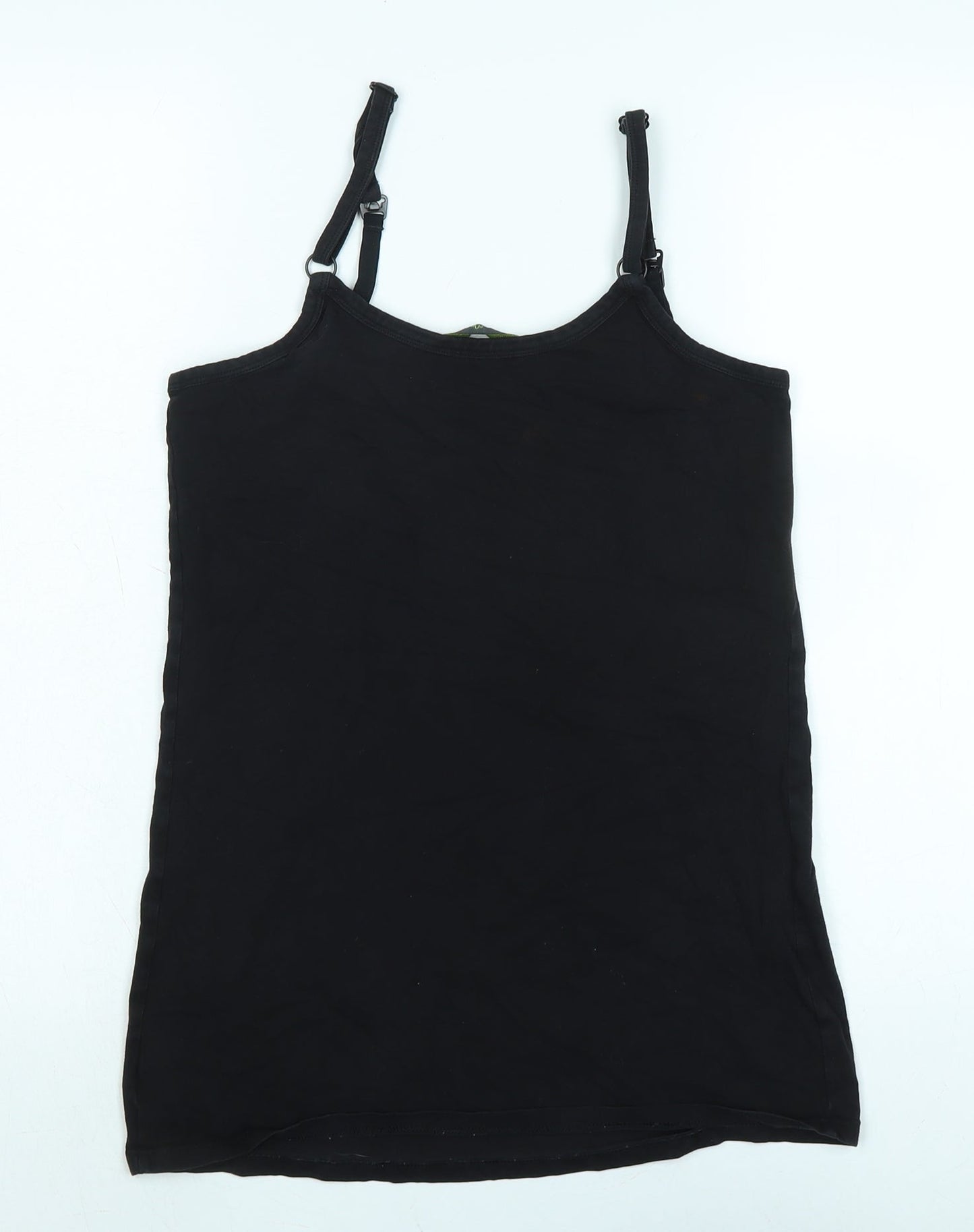 Blooming Marvellous Womens Black Cotton Basic Tank Size M Scoop Neck - Logo