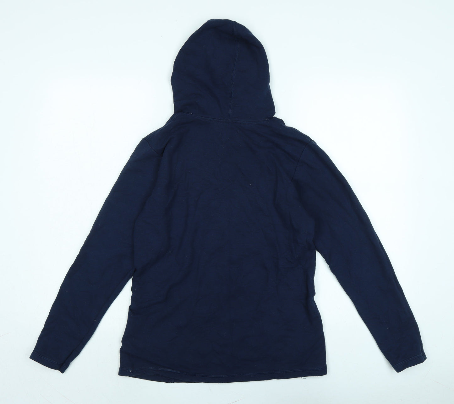 Anvil Womens Blue Cotton Pullover Hoodie Size M - Logo