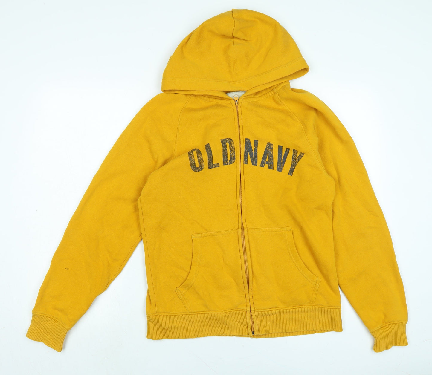 Old Navy Mens Yellow Jacket Size S Zip - Logo