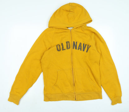 Old Navy Mens Yellow Jacket Size S Zip - Logo