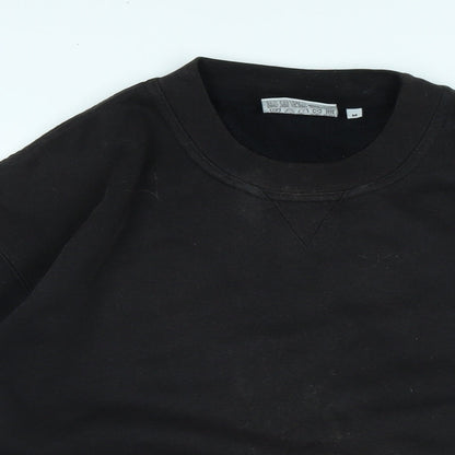 Zantos Mens Black Polyester Henley Sweatshirt Size M - Logo
