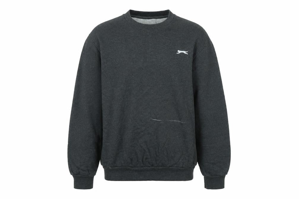 Slazenger Mens Grey Polyester Pullover Sweatshirt Size L - Logo