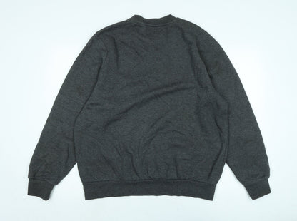Slazenger Mens Grey Polyester Pullover Sweatshirt Size L - Logo