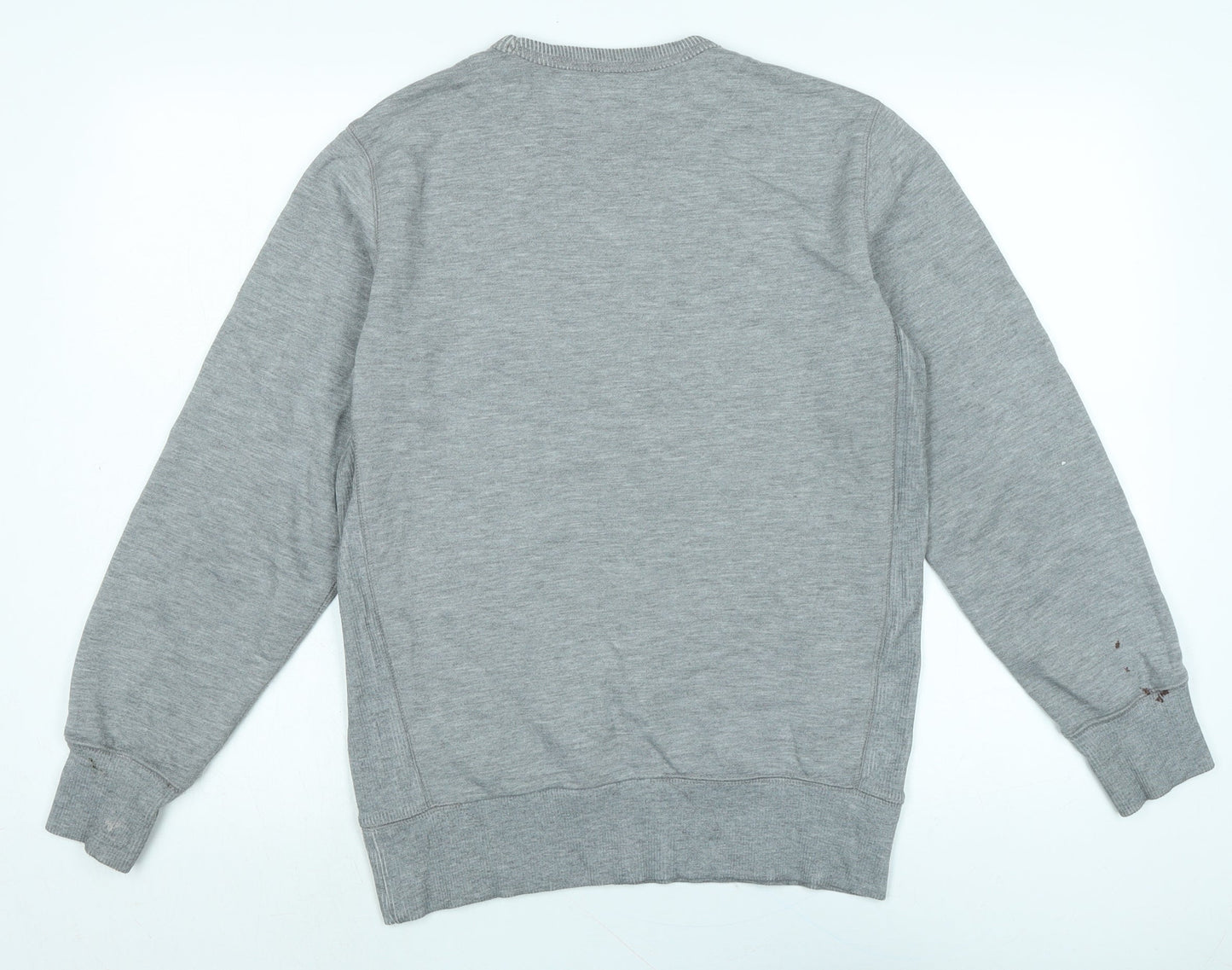 Easy Mens Grey Cotton Pullover Sweatshirt Size M - Logo