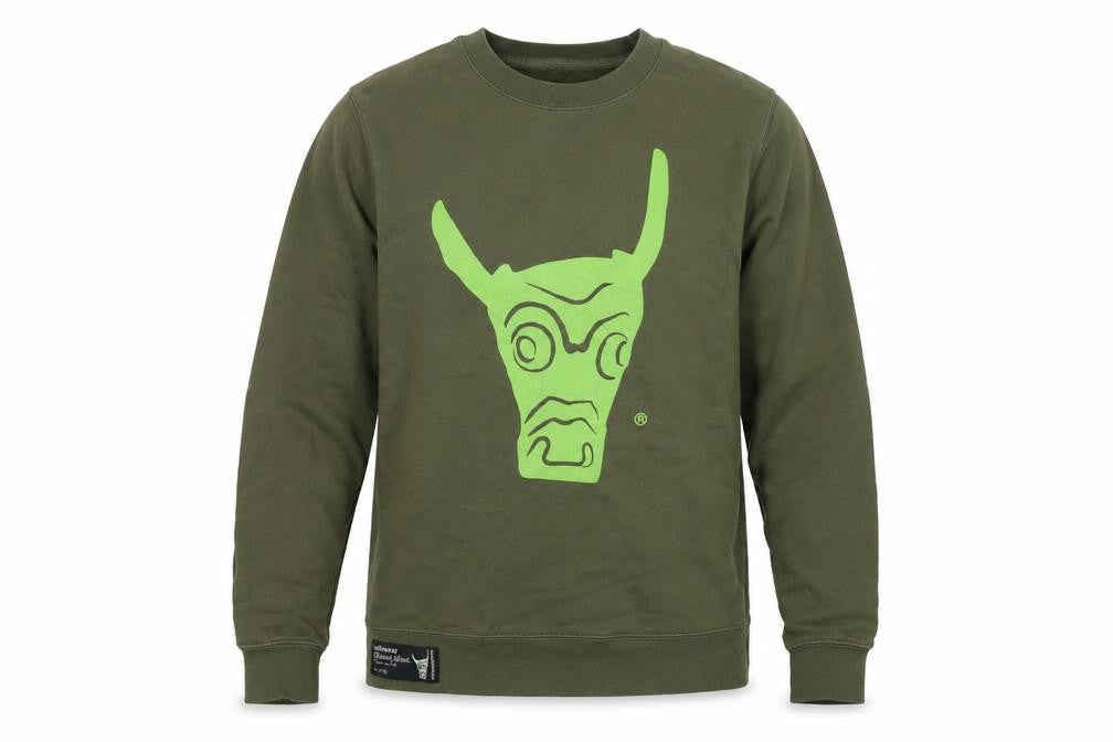 Ushiwear Mens Green Polyester Pullover Sweatshirt Size M - Logo