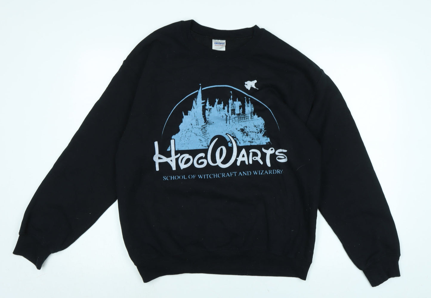 Gildan Mens Black Polyester Pullover Sweatshirt Size M - Hogwarts