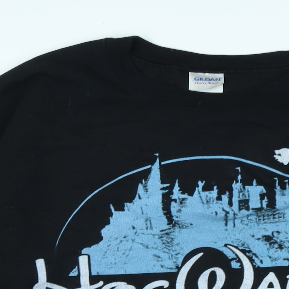 Gildan Mens Black Polyester Pullover Sweatshirt Size M - Hogwarts