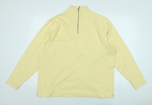 Golf St Andrews Mens Yellow Cotton Pullover Sweatshirt Size XL - Logo
