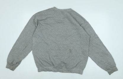Preloved Gilden Womens Grey Polyester Pullover Sweatshirt Size M - Bad Girl - Back