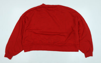 Preloved Disney Womens Red Polyester Pullover Sweatshirt Size M - Micky and Friends - Back