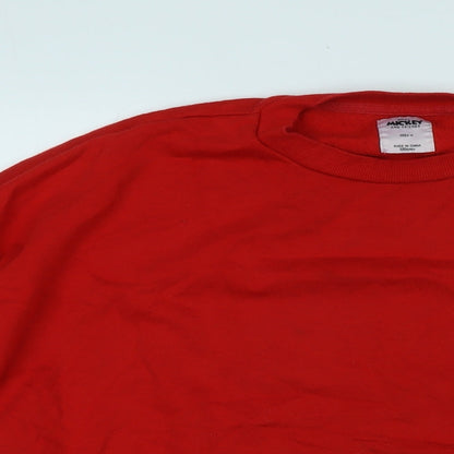 Preloved Disney Womens Red Polyester Pullover Sweatshirt Size M - Micky and Friends - Detail