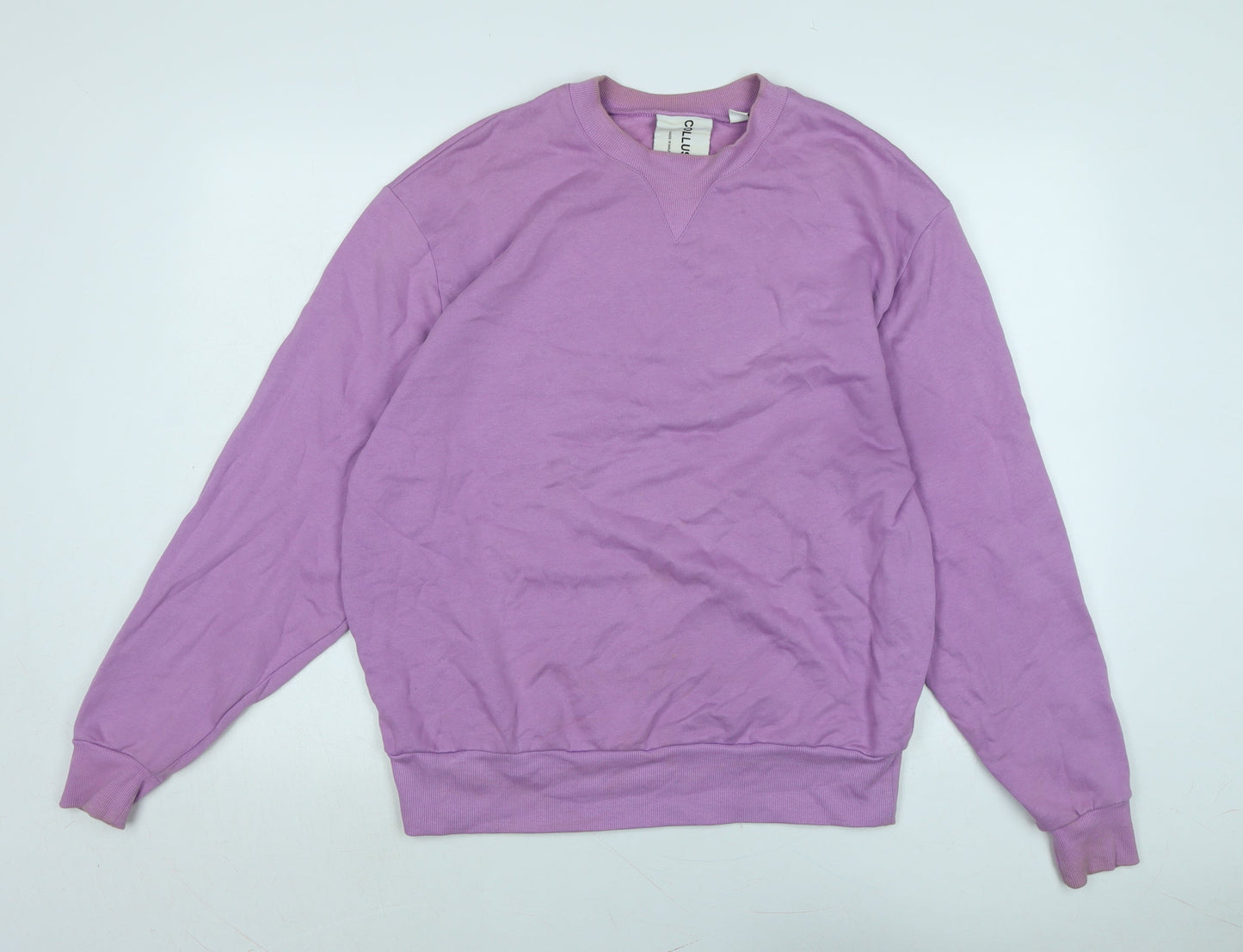 COLLUSION Womens Purple Polyester Pullover Sweatshirt Size S - Logo