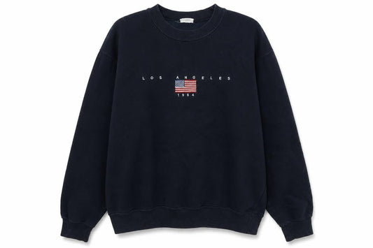 Go Go Mens Blue Polyester Pullover Sweatshirt Size L - Los Angeles 1984