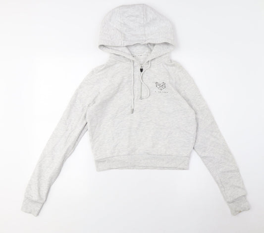 Pink Soda Women's Grey Pullover Hoodie, Size S