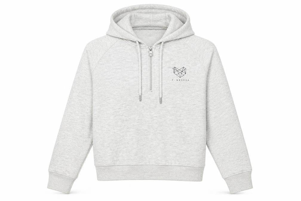 Pink Soda Women's Grey Pullover Hoodie, Size S