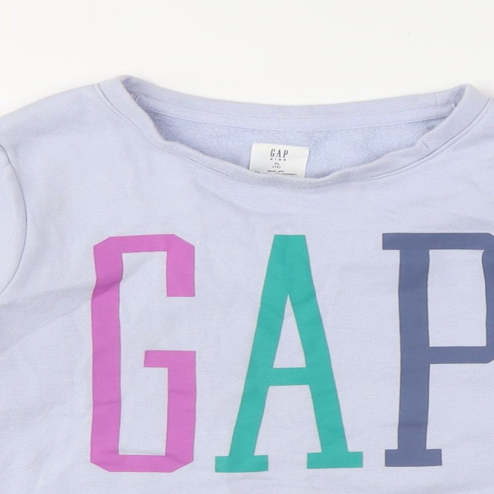 GAP Girls Blue Long Sleeve Pullover Sweatshirt
