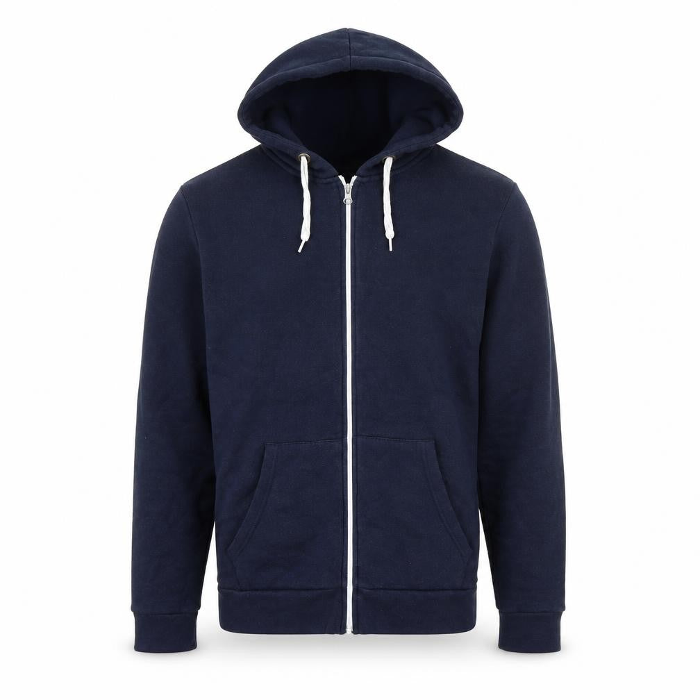 RWC Mens Blue Polyester Full Zip Hoodie Size S