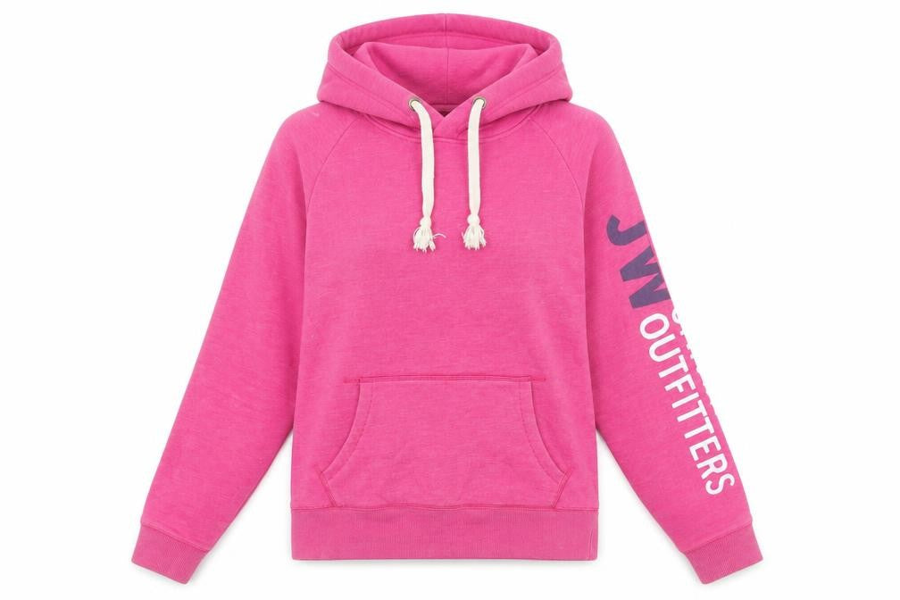 Jack Wills Womens Pink Polyester Pullover Hoodie Size 8