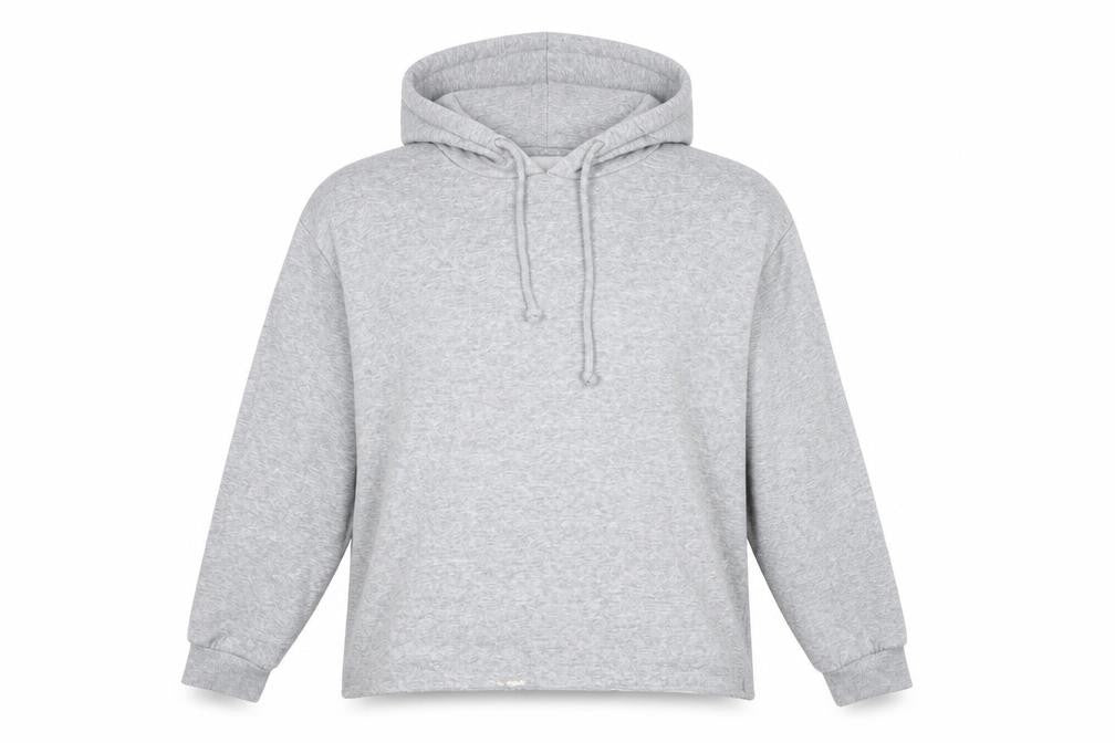 Pieces Womens Grey Polyester Pullover Hoodie Size M