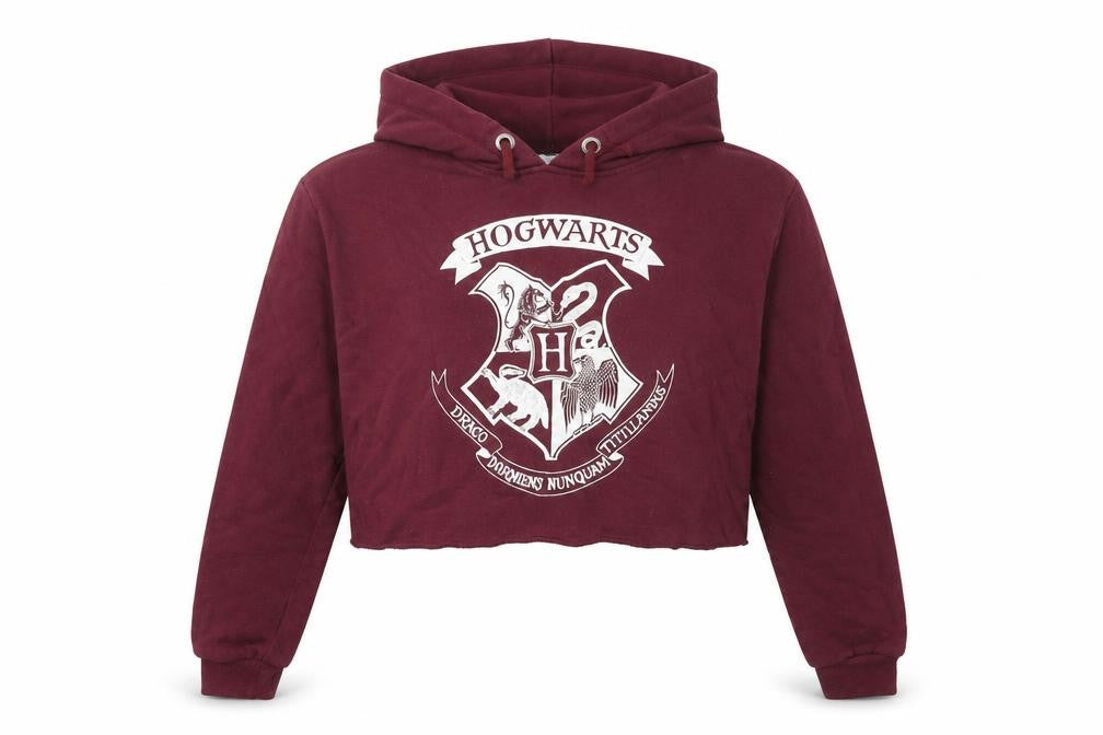 New Look Girls Red Polyester Pullover Hoodie Size 12-13 Years Drawstring - Hogwarts