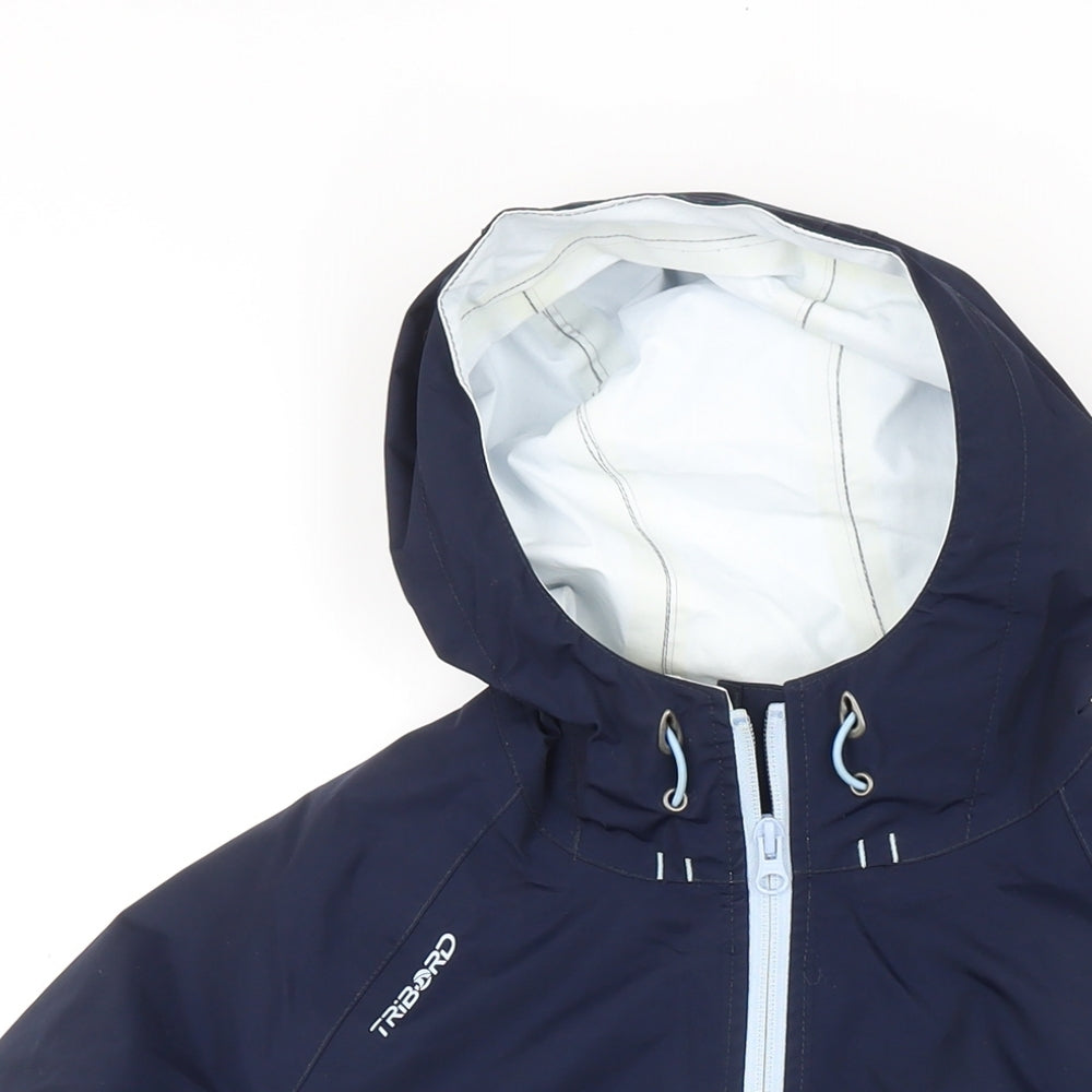 Tribord Womens Blue Rain Coat Jacket Size M Zip