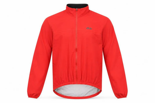 dhb Mens Red Rain Coat Jacket Size M Zip